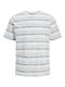 JJBIRK STRIPED TEE SS CREW NECK cloud dancer