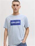 JJCOLE PRINT TEE SS CREW NECK LN celestial blue