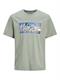JJCOLTON PHOTOPRINT TEE SS CREW NECK iceberg green