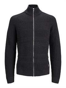 JJDAVIS KNIT FULL ZIP CARDIGAN black