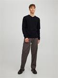 JJEBASIC KNIT V-NECK NOOS black