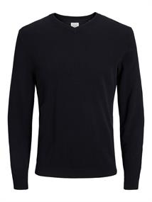 JJEBASIC KNIT V-NECK NOOS black