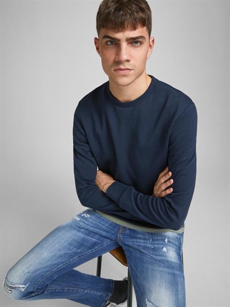 JJEBASIC SWEAT CREW NECK NOOS navy blazer
