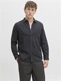 JJECLASSIC MELANGE SHIRT L/S NOOS dark grey melange