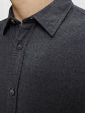 JJECLASSIC MELANGE SHIRT L/S NOOS dark grey melange