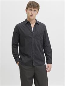 JJECLASSIC MELANGE SHIRT L/S NOOS dark grey melange