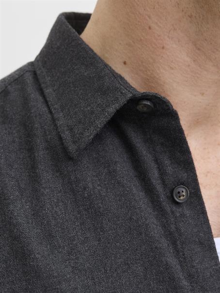 JJECLASSIC MELANGE SHIRT L/S NOOS dark grey melange