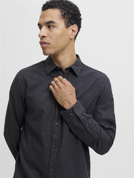 JJECLASSIC MELANGE SHIRT L/S NOOS dark grey melange