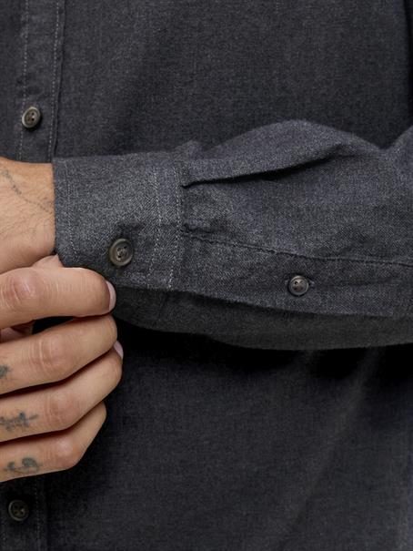 JJECLASSIC MELANGE SHIRT L/S NOOS dark grey melange