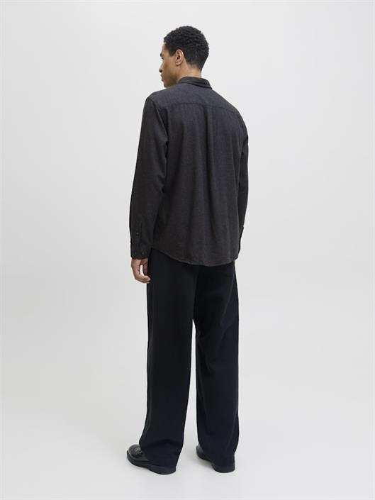 jjeclassic-melange-shirt-l-s-noos-dark-grey-melange