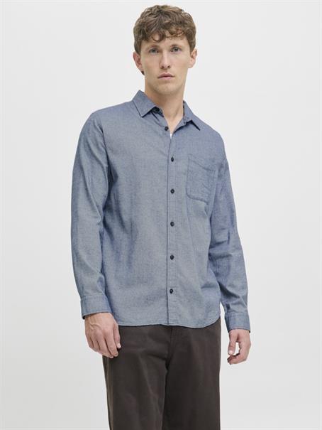 JJECLASSIC MELANGE SHIRT L/S NOOS faded denim