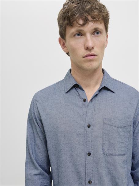 JJECLASSIC MELANGE SHIRT L/S NOOS faded denim
