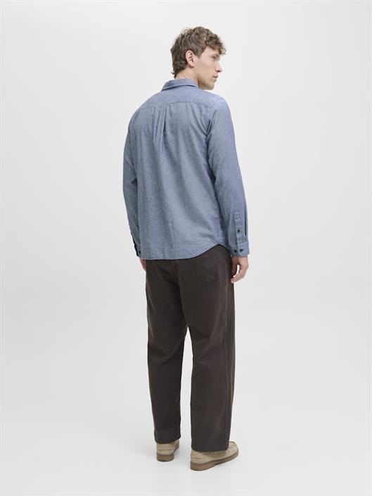 jjeclassic-melange-shirt-l-s-noos-faded-denim