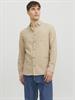 JJECLASSIC MELANGE SHIRT LS NOOS oatmeal