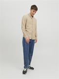 JJECLASSIC MELANGE SHIRT LS NOOS oatmeal