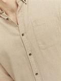 JJECLASSIC MELANGE SHIRT LS NOOS oatmeal