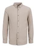 JJECLASSIC MELANGE SHIRT LS NOOS oatmeal