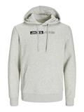 JJECORP LOGO SWEAT HOOD PLAY NOOS white melange