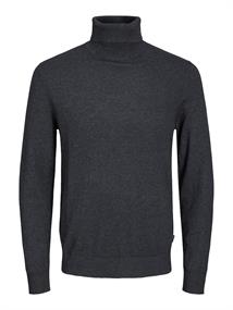 JJEEMIL KNIT ROLL NECK NOOS dark grey melange