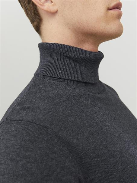 JJEEMIL KNIT ROLL NECK NOOS dark grey melange
