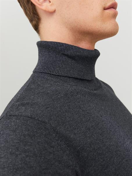 JJEEMIL KNIT ROLL NECK NOOS dark grey melange