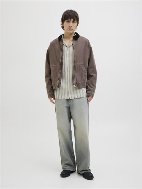JJEENZO STRIPE RESORT SHIRT SS SN moonbeam