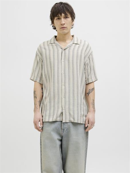 JJEENZO STRIPE RESORT SHIRT SS SN moonbeam