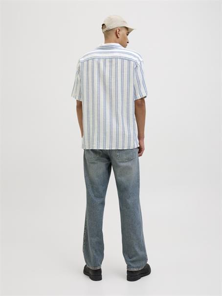 JJEENZO STRIPE RESORT SHIRT SS SN white