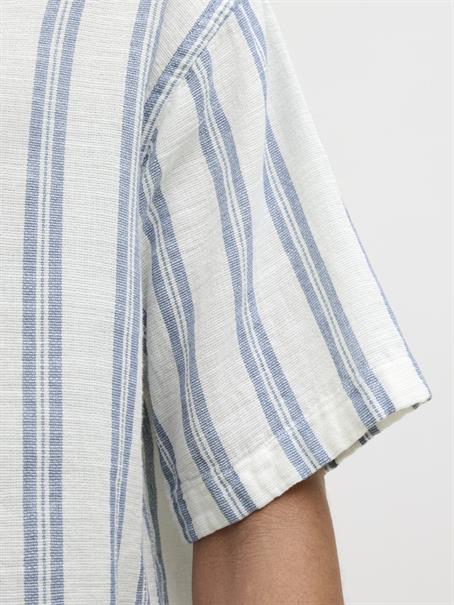 JJEENZO STRIPE RESORT SHIRT SS SN white