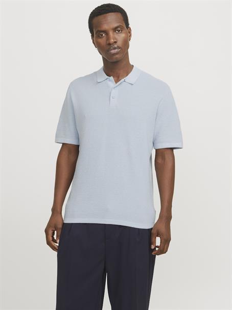 JJEGEORGE KNIT POLO SS SN chambray blue