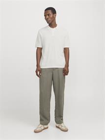 JJEGEORGE KNIT POLO SS SN cloud dancer