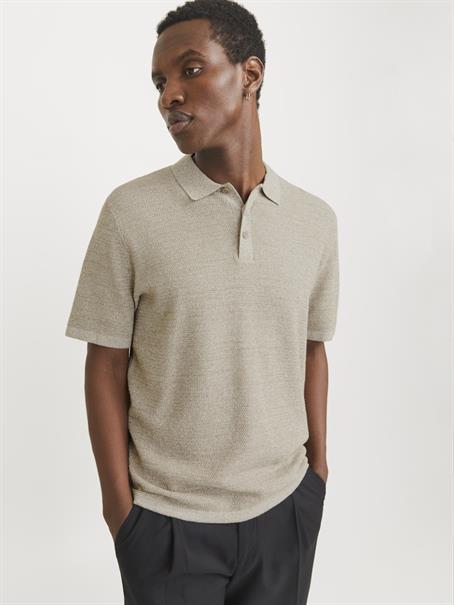 JJEGEORGE KNIT POLO SS SN coriander