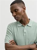 JJEGEORGE KNIT POLO SS SN granite green