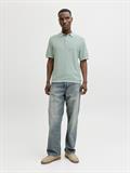 JJEGEORGE KNIT POLO SS SN granite green