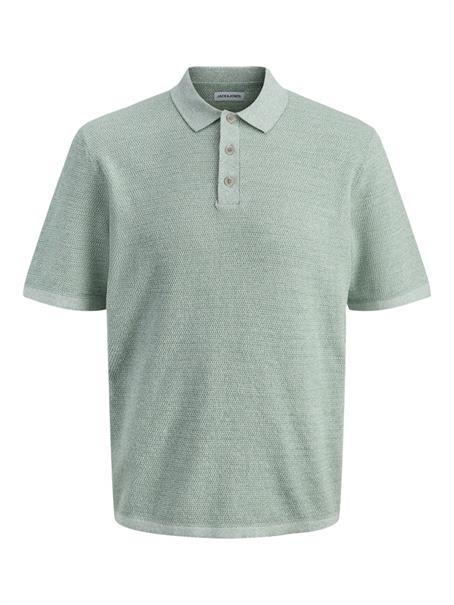 JJEGEORGE KNIT POLO SS SN granite green