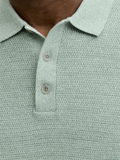 JJEGEORGE KNIT POLO SS SN granite green
