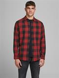 JJEGINGHAM TWILL SHIRT L/S NOOS dunkelrot1