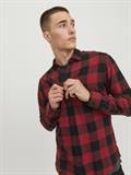 JJEGINGHAM TWILL SHIRT L/S NOOS dunkelrot1