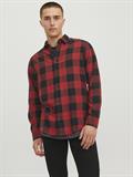 JJEGINGHAM TWILL SHIRT L/S NOOS dunkelrot1