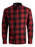 JJEGINGHAM TWILL SHIRT L/S NOOS dunkelrot1