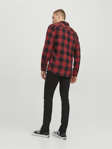 JJEGINGHAM TWILL SHIRT L/S NOOS dunkelrot1