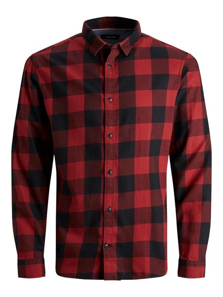 JJEGINGHAM TWILL SHIRT L/S NOOS dunkelrot1