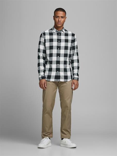 JJEGINGHAM TWILL SHIRT L/S NOOS whisper white