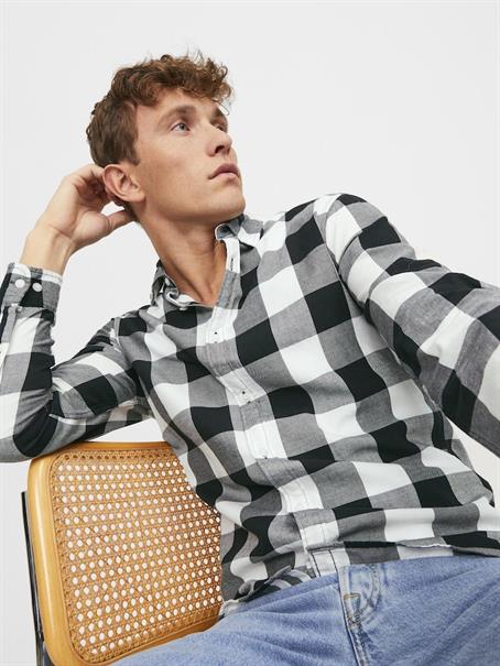 JJEGINGHAM TWILL SHIRT L/S NOOS whisper white