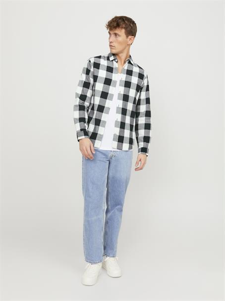 JJEGINGHAM TWILL SHIRT L/S NOOS whisper white