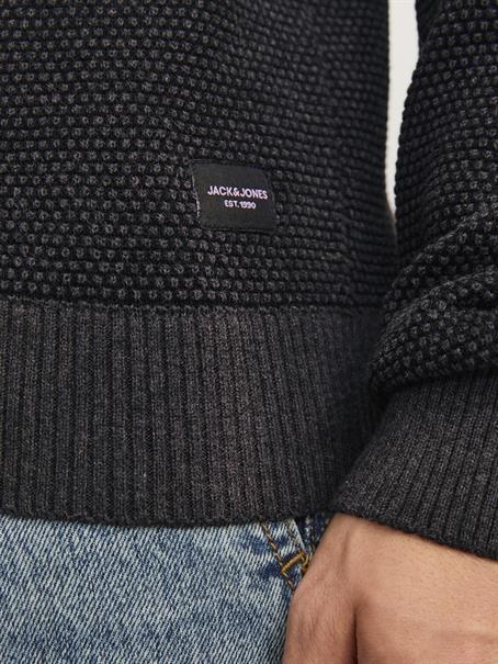 JJEGLOBE KNIT CREW NECK NOOS dark grey melange