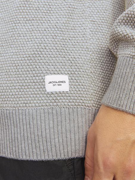 JJEGLOBE KNIT CREW NECK NOOS light grey melange