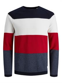 JJEGUSTAV KNIT CREW NECK NOOS true red