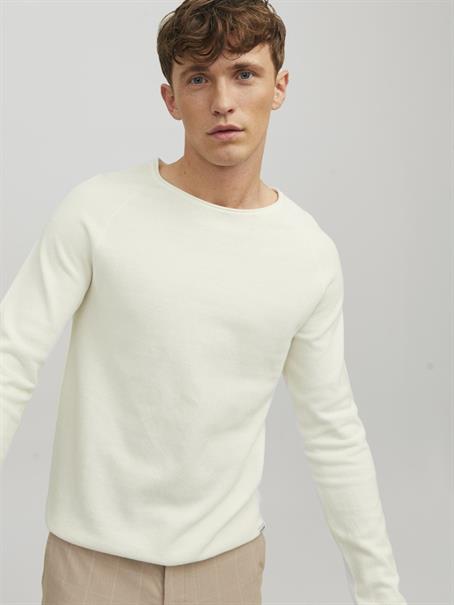 JJEHILL KNIT CREW NECK NOOS cloud dancer
