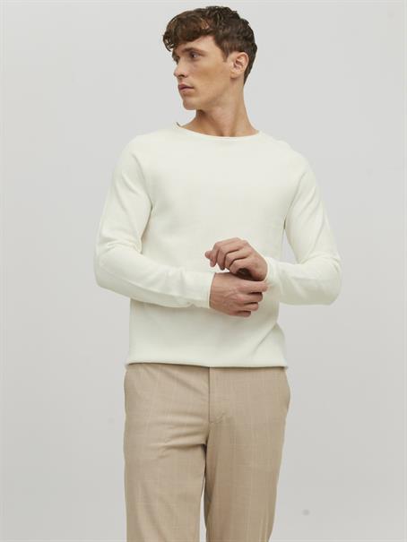 JJEHILL KNIT CREW NECK NOOS cloud dancer